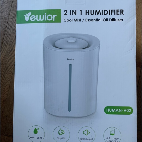 Vewior 2 in 1 Humidifier Cool Mist / Essential Oil Diffuser - Picture 1 of 2